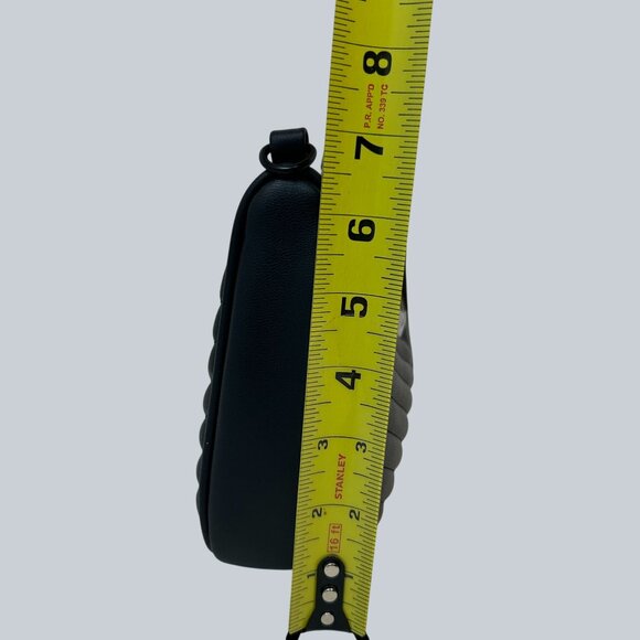 Steve Madden Black Quilted Crossbody Bag With Chain Strap & Pouch - Picture 10 of 10